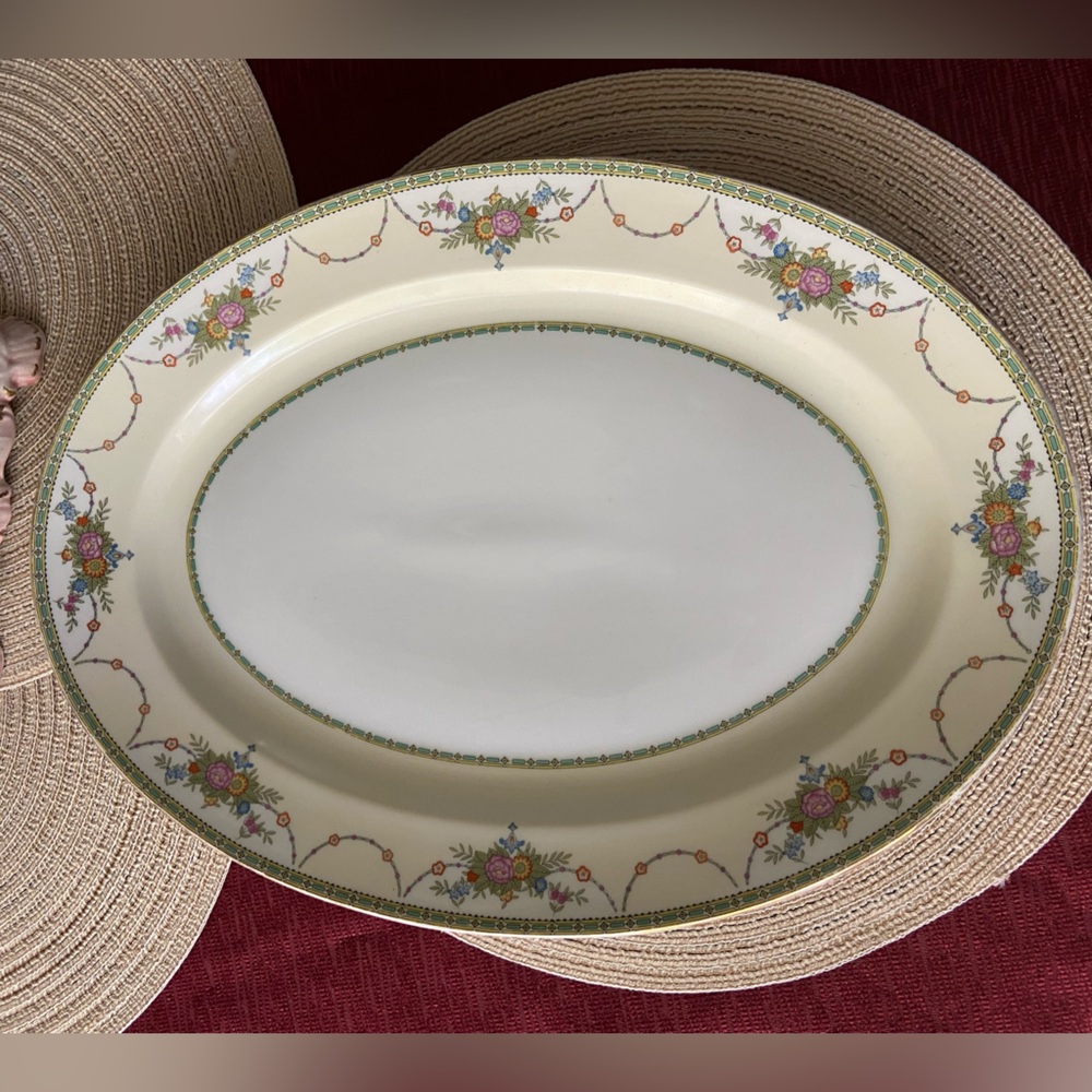 MEITO CHINA Floral Oval Serving Platter